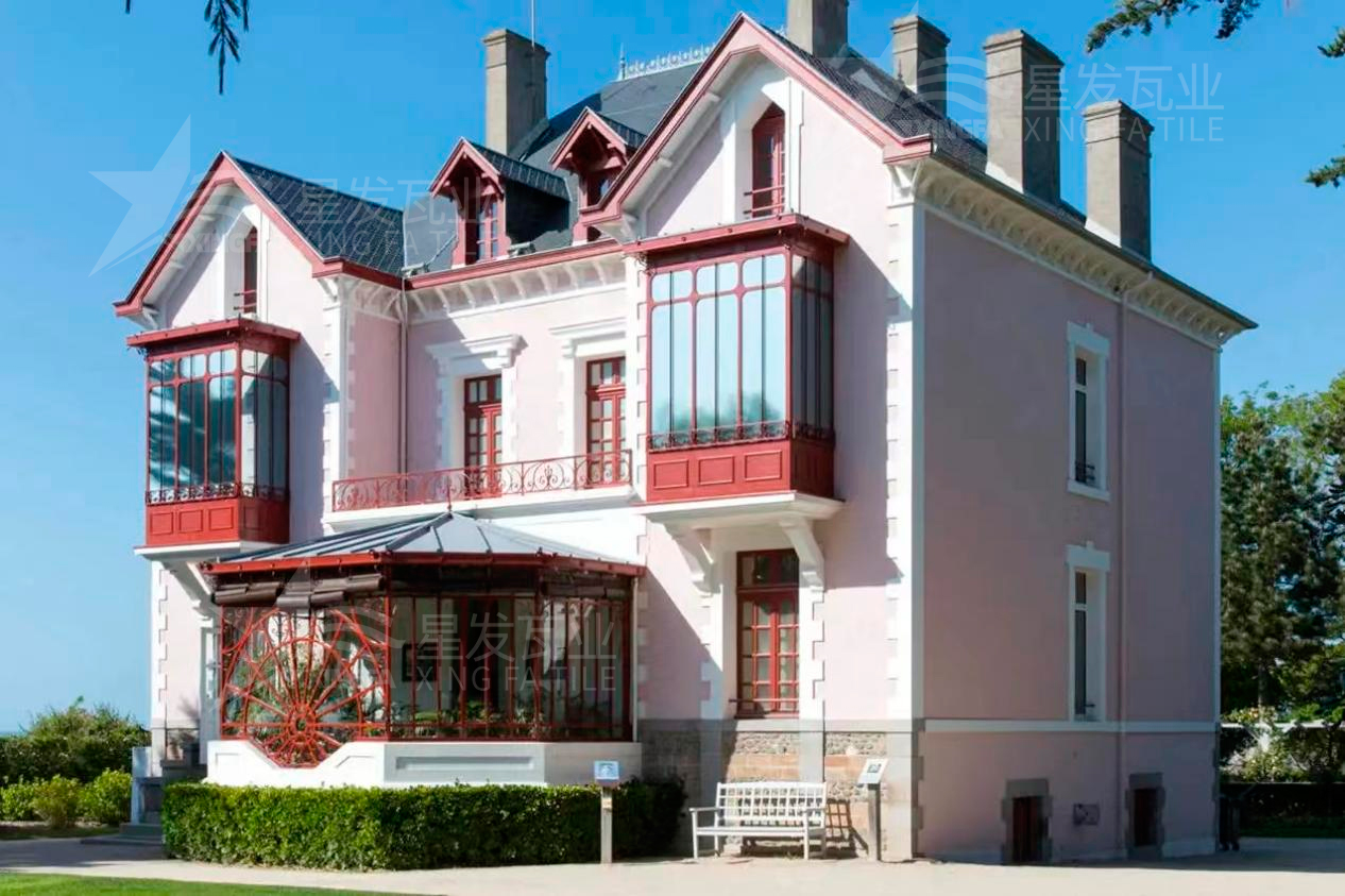 別墅搭建合成樹脂瓦的外觀效果圖大賞，極具美觀裝飾性！